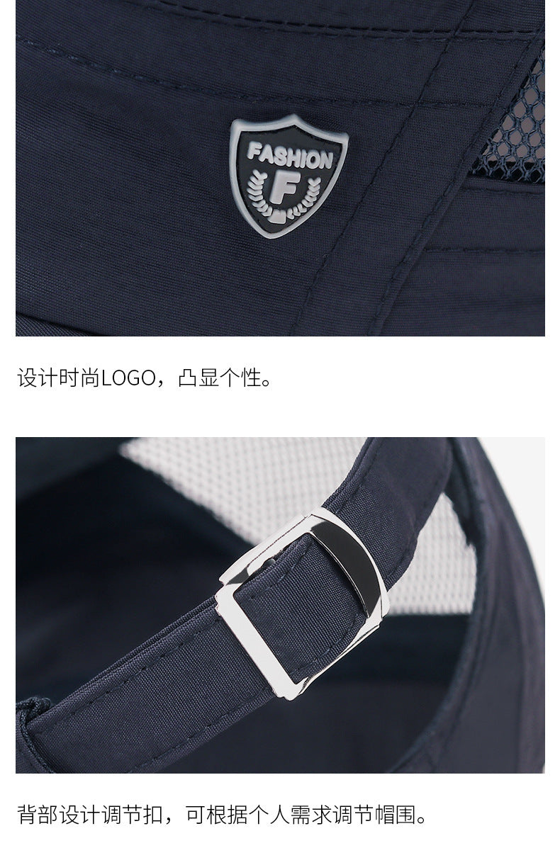 Men Mesh Flat Top Baseball Cap