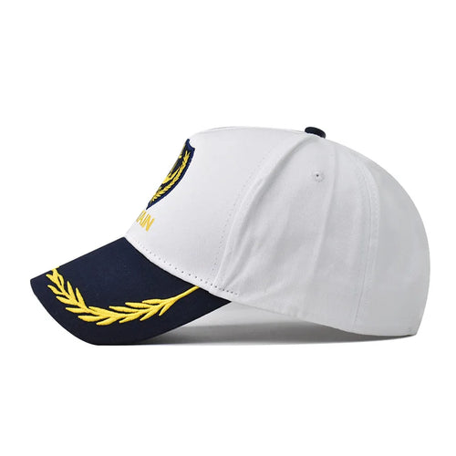 Embroidered Navy Captain Cap