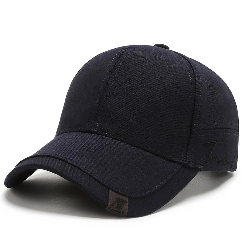 Men Solid Cotton Baseball Cap