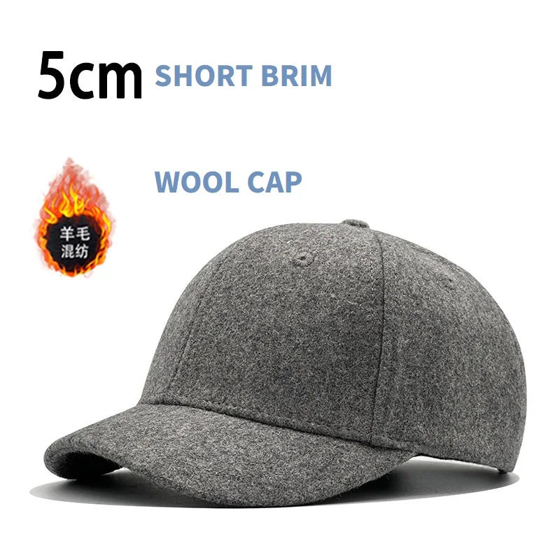 Large Size Wool Short Brim Hat