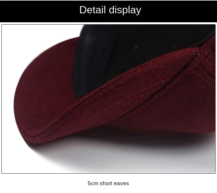 Large Size Wool Short Brim Hat