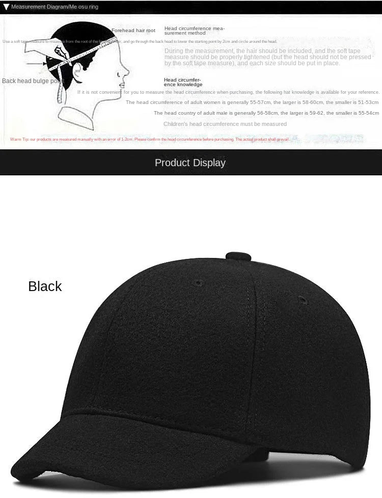 Large Size Wool Short Brim Hat