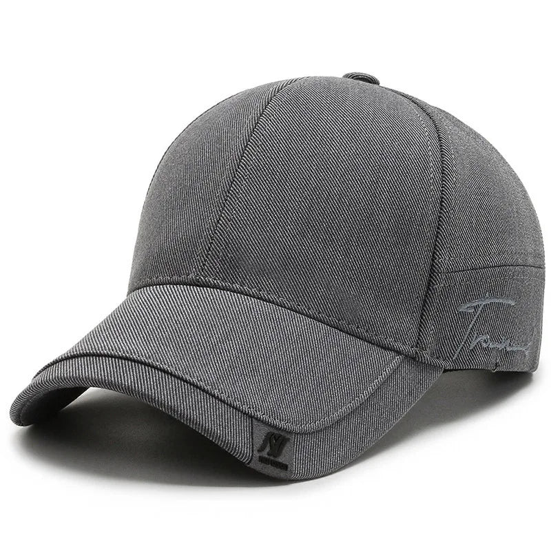 Men Solid Cotton Baseball Cap