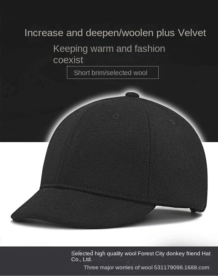 Large Size Wool Short Brim Hat