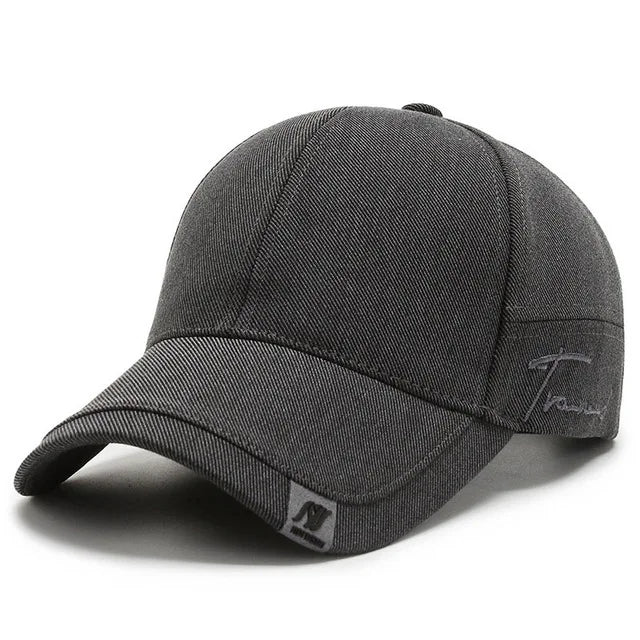 Men Solid Cotton Baseball Cap