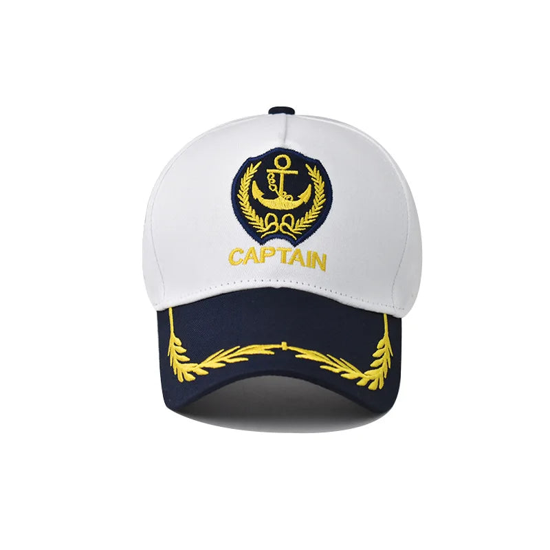 Embroidered Navy Captain Cap