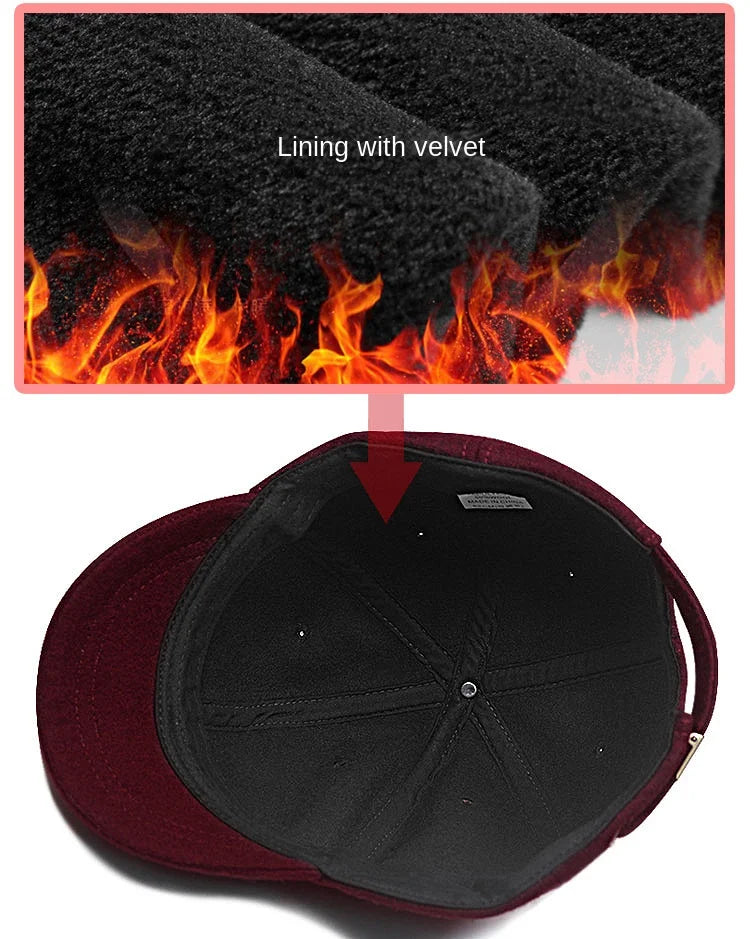 Large Size Wool Short Brim Hat