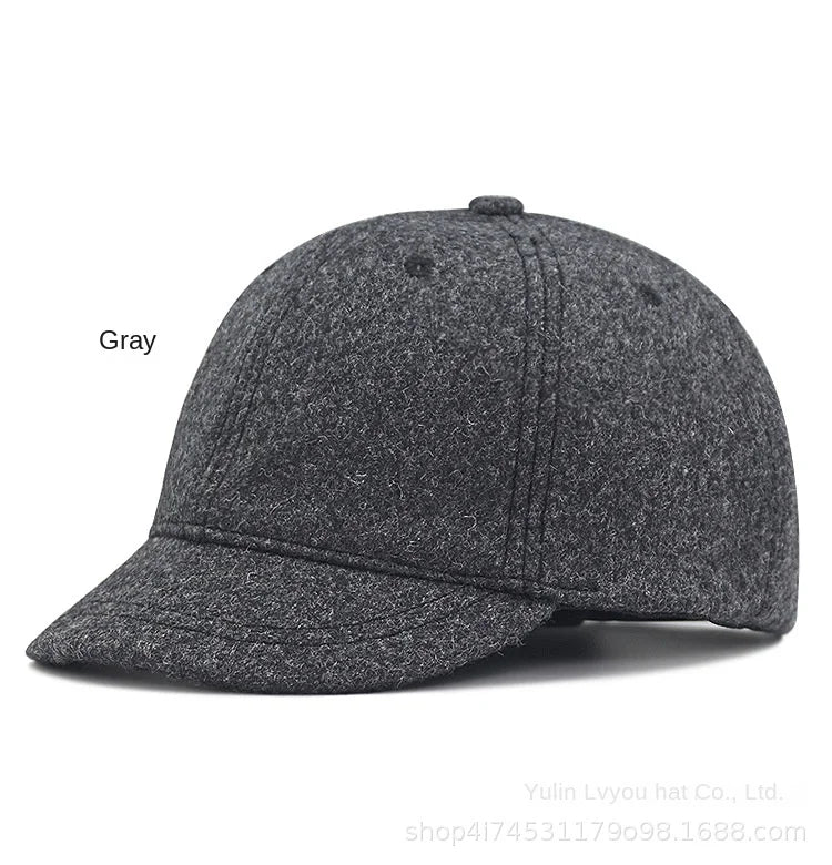 Large Size Wool Short Brim Hat