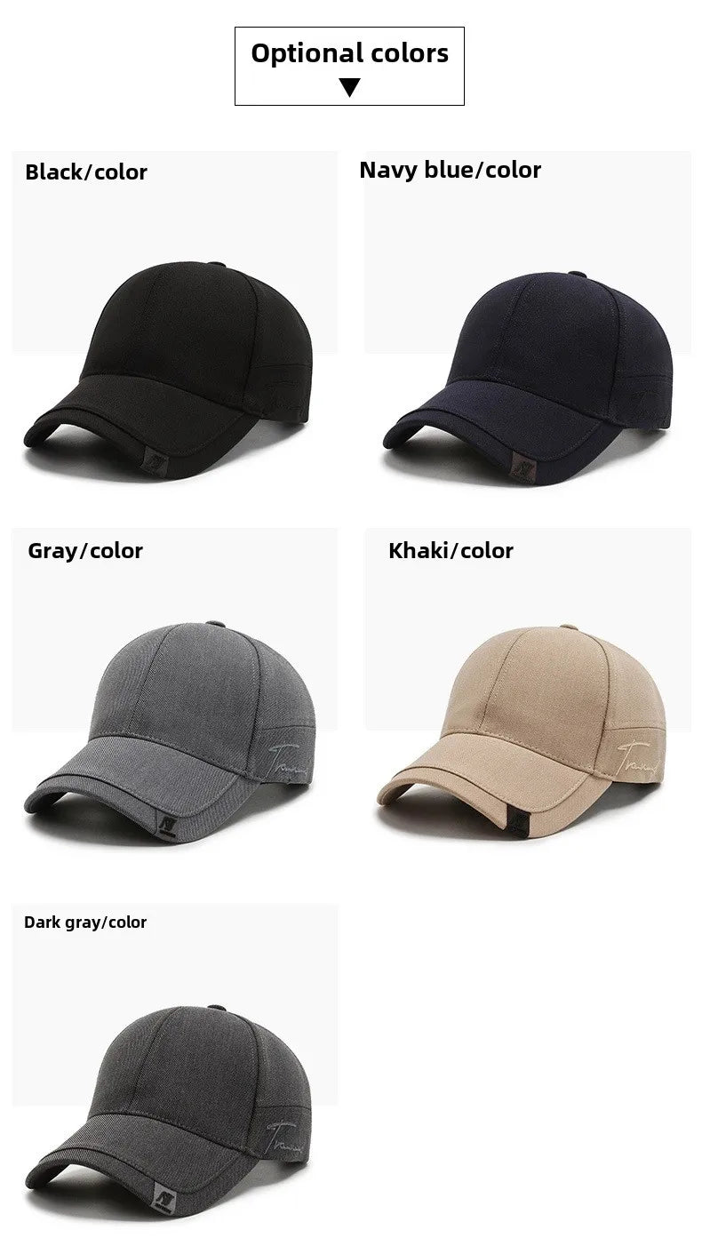 Men Solid Cotton Baseball Cap