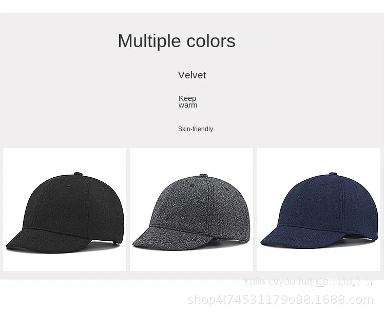 Large Size Wool Short Brim Hat