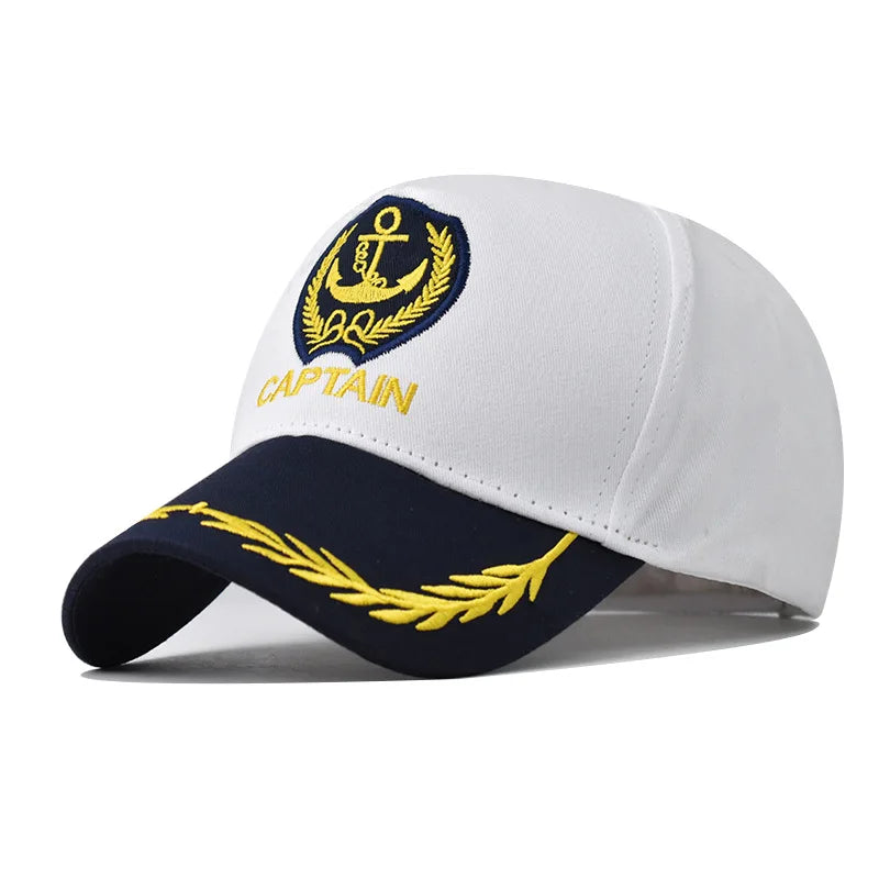 Embroidered Navy Captain Cap