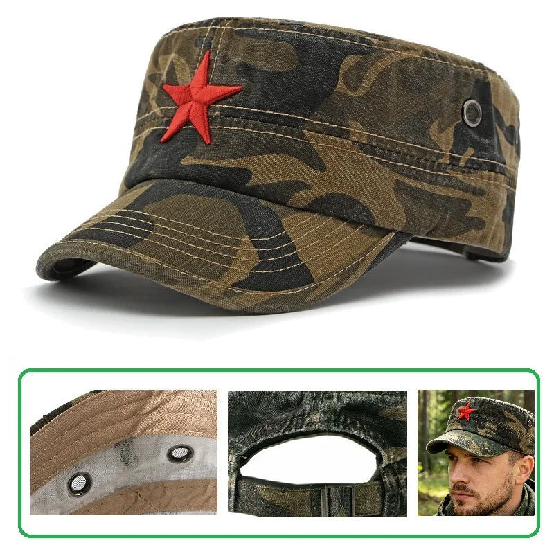 Men Mesh Flat Top Baseball Cap