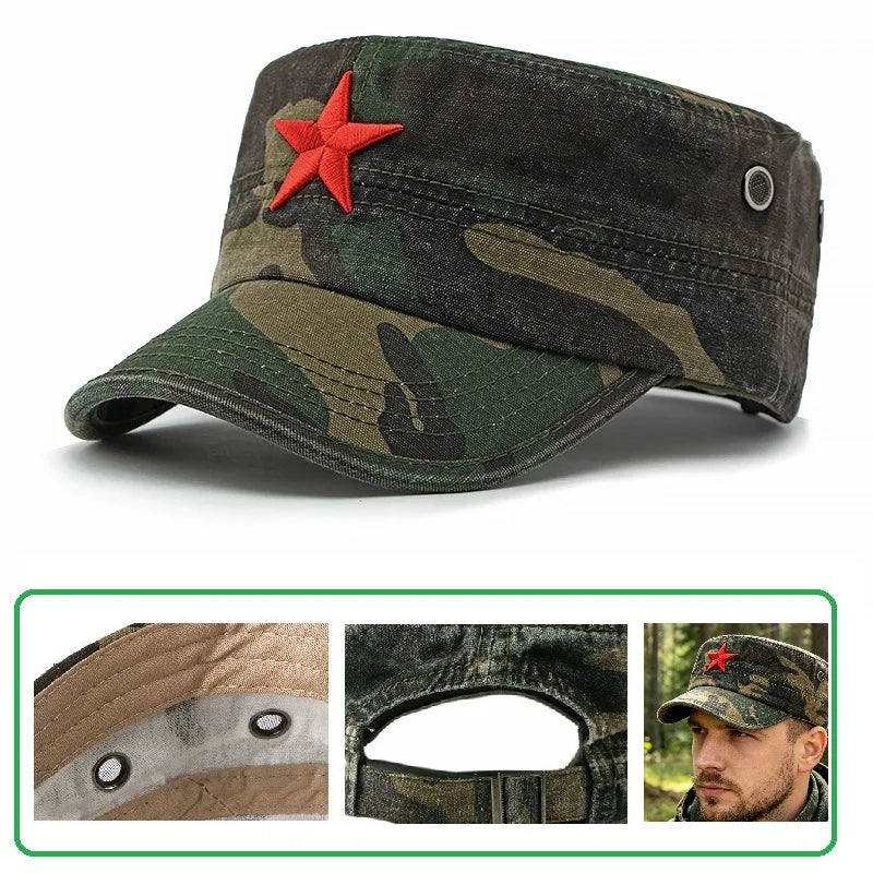 Men Mesh Flat Top Baseball Cap